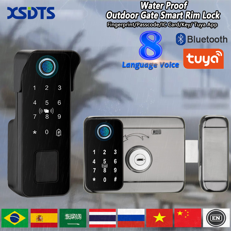 Smart Garden Gate Lock - Waterproof Smart Door Lock Fingerprint Outdoor
