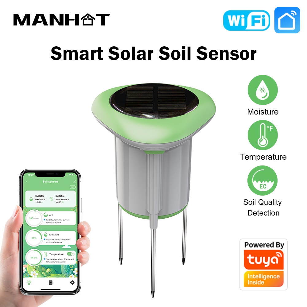 MANHOT WiFi Smart Solar Soil S - Smart Garden Sensors recension och pris