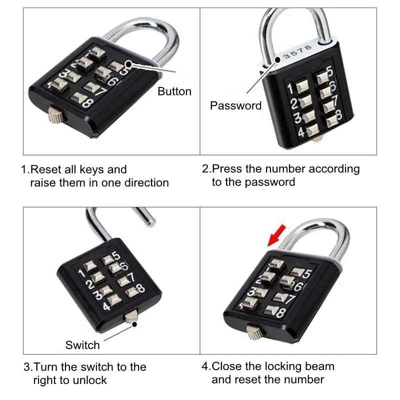 8 Digits Password Code Outdoor - Smart Garden Gate Lock recension och pris