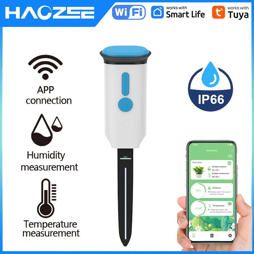 Haozee Tuya Smart WiFi Soil Mo - Smart Garden Sensors recension och pris