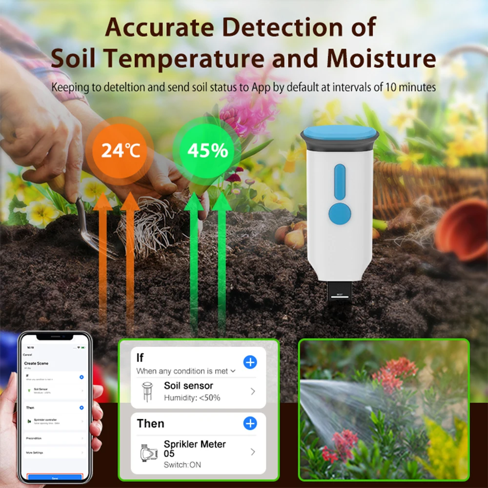 Haozee Tuya Smart WiFi Soil Mo - Smart Garden Sensors recension och pris