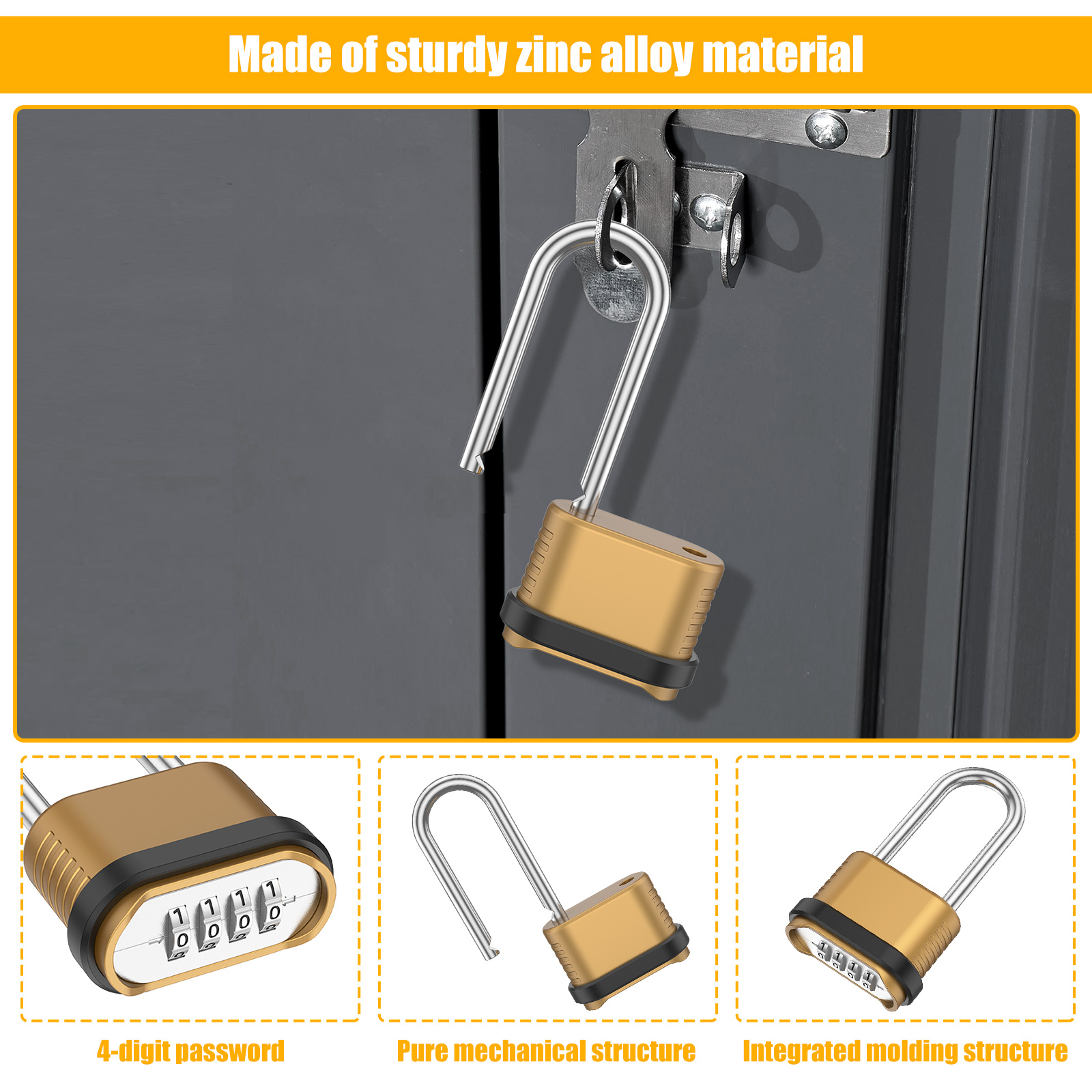 Combination Padlock 4 Digit Lo - Smart Garden Gate Lock recension och pris