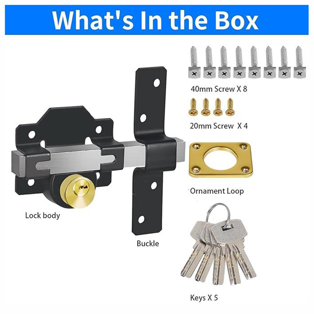Barn Door Lock,Garage Gate Loc - Smart Garden Gate Lock recension och pris