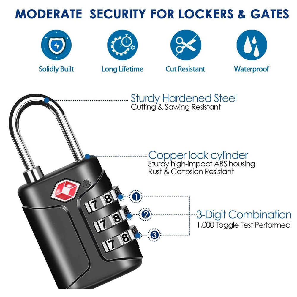 TSA Approved Luggage Locks, Co - Smart Garden Gate Lock recension och pris