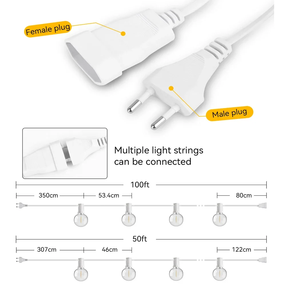 30M 15M Fairy String Light G40 - Smart Garden Hub recension och pris
