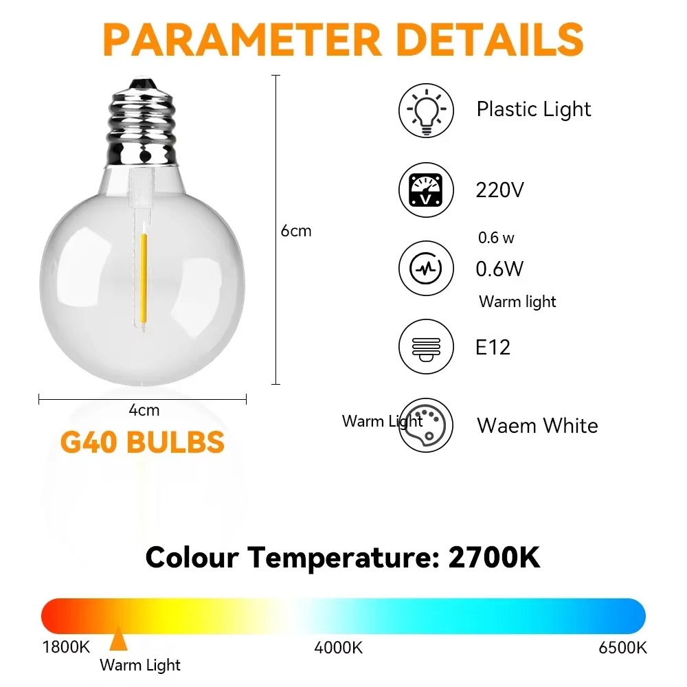 30M 15M Fairy String Light G40 - Smart Garden Hub recension och pris