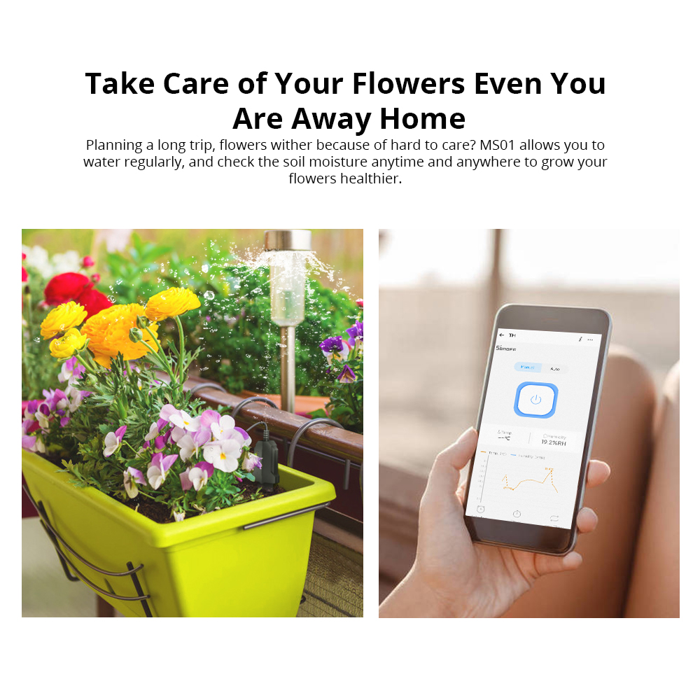 SONOFF MS01 Soil Moisture Sens - Smart Garden Test recension och pris
